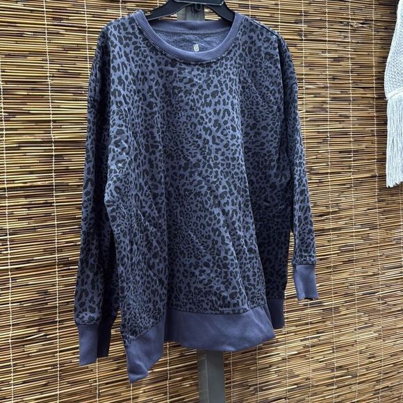 ID Ideology Plus Size Cheetah-Print Crewneck Pullover Sweatshirt, Created for Ma - Picture 2 of 3